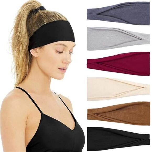 Non Slip Headbands for Fashion Workout Yoga Sports Exercise Sweatbands - Picture 7 of 7